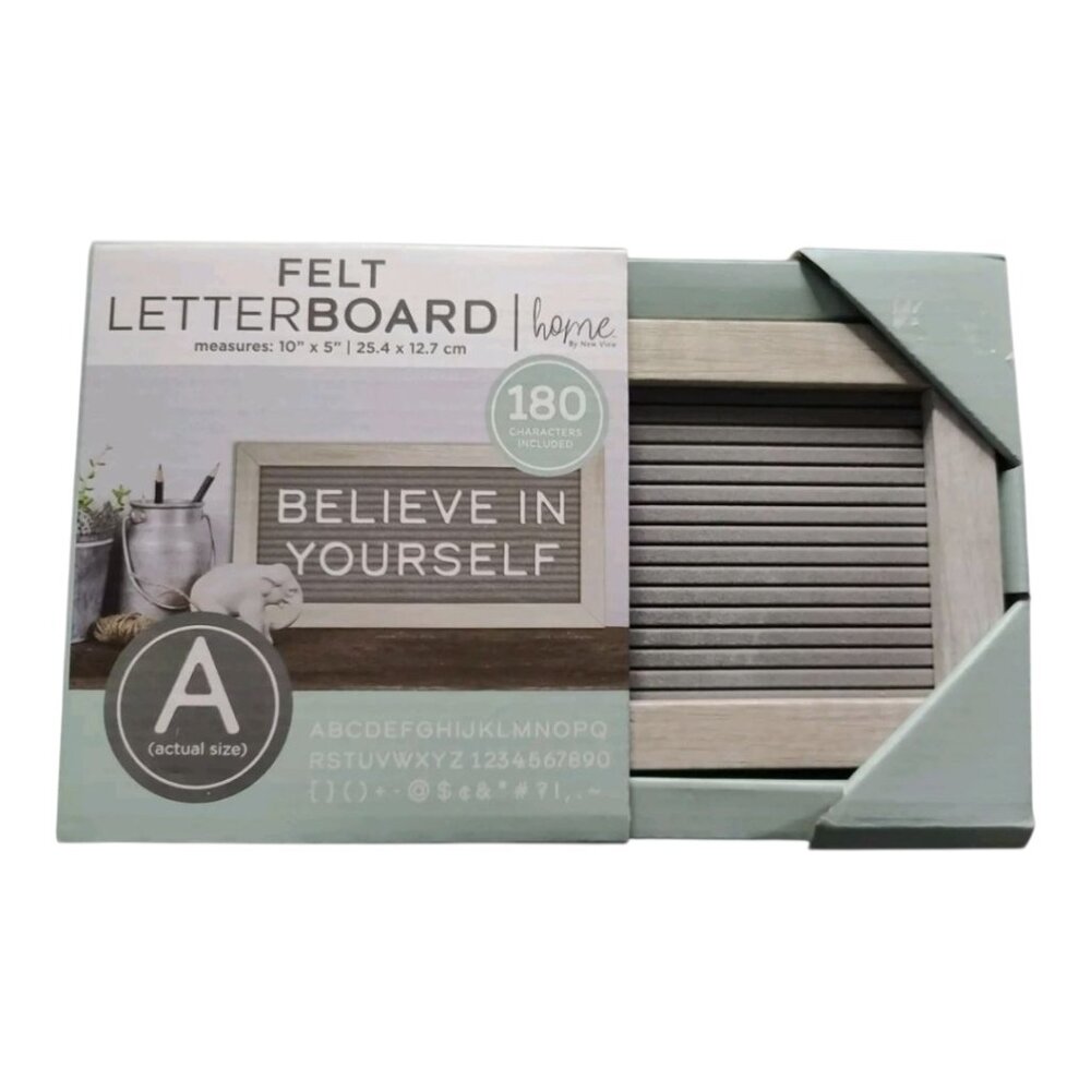 Home Felt Letterboard with Gray and White Letters